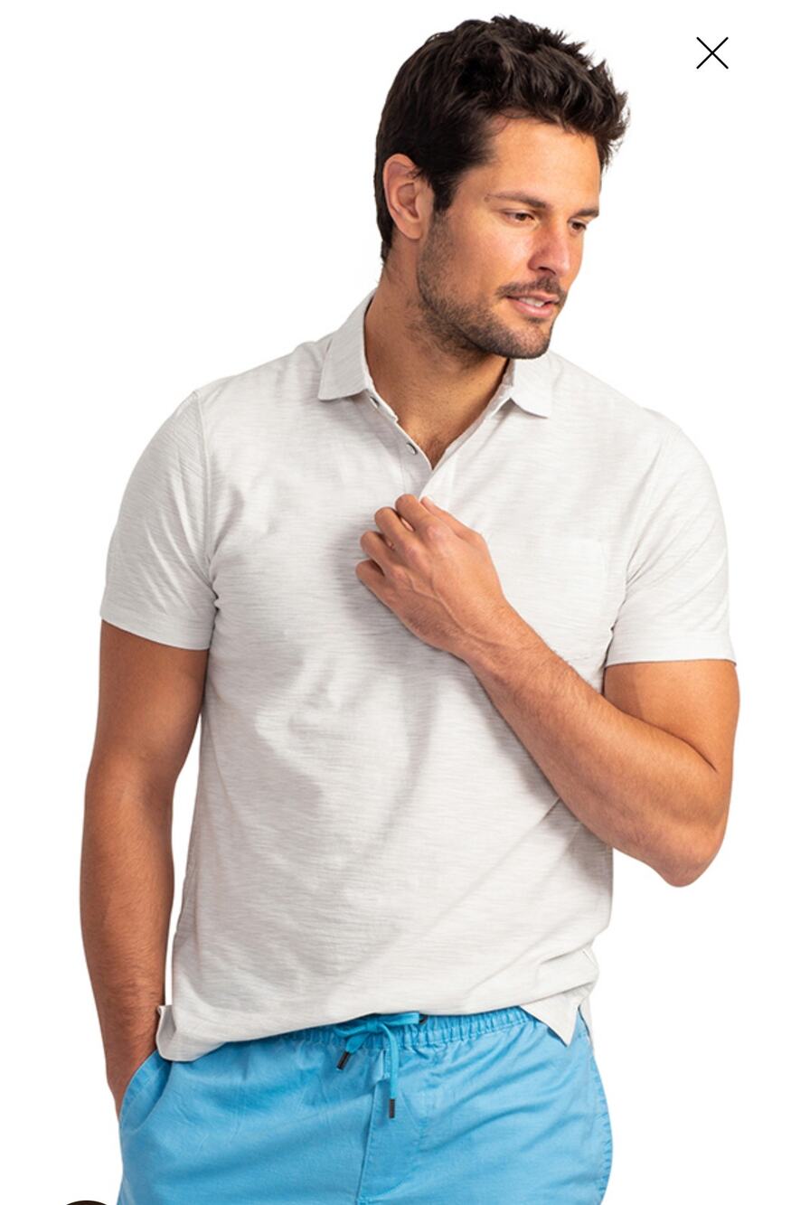 Rodd & Gunn Linen Blend Polo Shirt White L